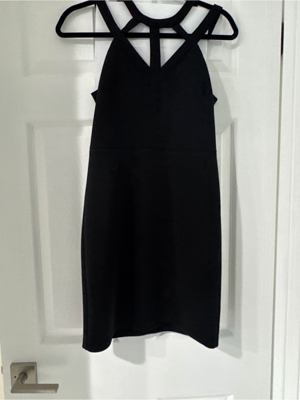 NWT Guess Black Strappy Halter Mini Dress